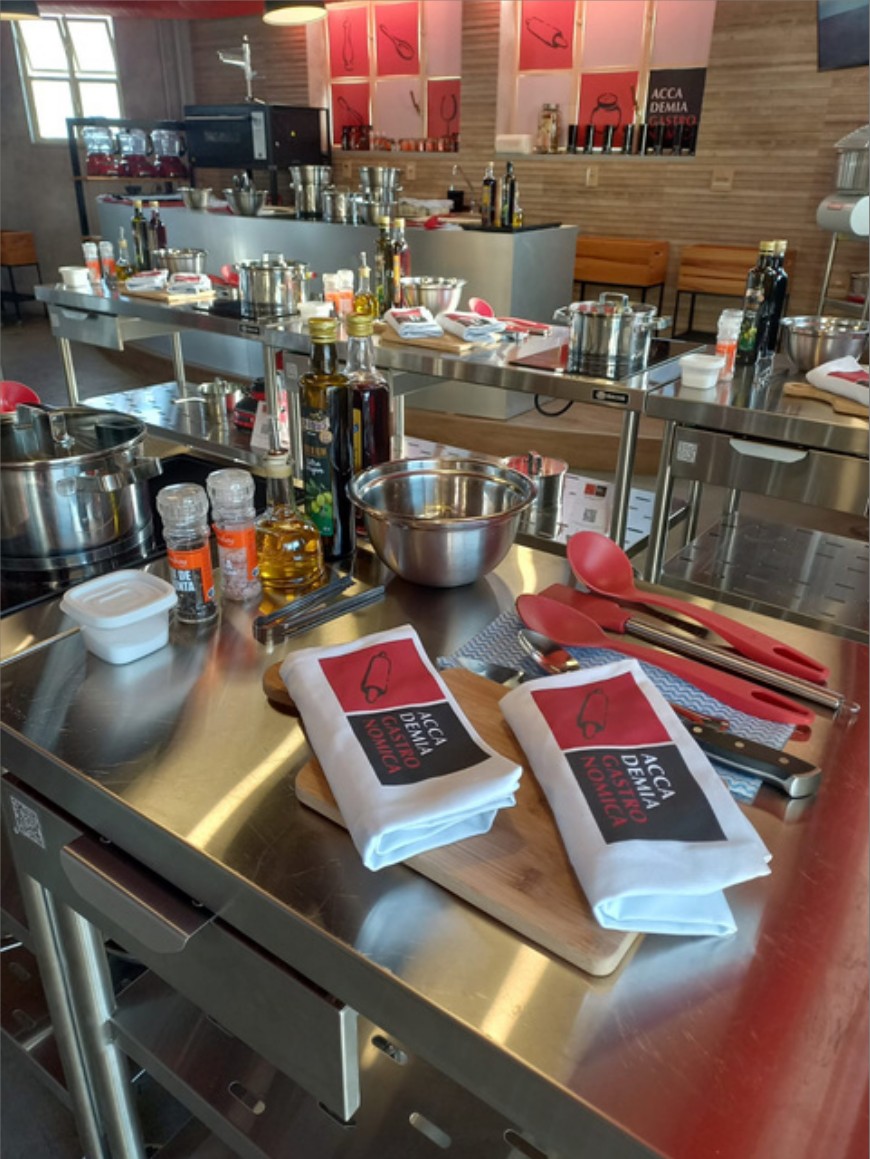 Detalhe da bancada de trabalho da Cozinha do 31.